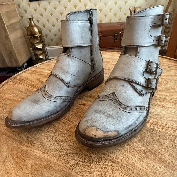 NEW Freebird Penn Men's Boots – Distressed Grey – Size 11 – NEVER WORN